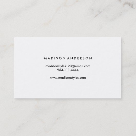 Stripe Patroon Glamoureus Event Planner Visitekaartje (Achterkant)