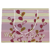 Stripe patroon met Bourgogne Groot Cadeauzakje (Voorkant)