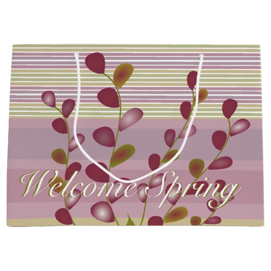 Stripe patroon met Bourgogne Groot Cadeauzakje (Voorkant)