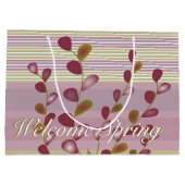 Stripe patroon met Bourgogne Groot Cadeauzakje (Achterkant)