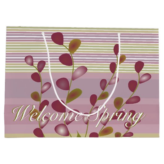 Stripe patroon met Bourgogne Groot Cadeauzakje (Achterkant)