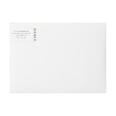 Stripe patroon | Modern kleurrijk kerstadres (Voorkant)