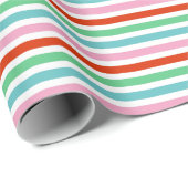 Stripe patroon | Moderne kleurrijke kerstkaf Cadeaupapier (Rol Hoek)