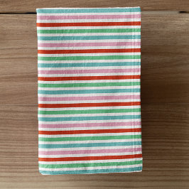 Stripe patroon | Moderne kleurrijke kerstkaf Handdoek