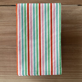 Stripe patroon | Moderne kleurrijke kerstkaf Handdoek
