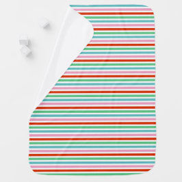 Stripe patroon | Moderne kleurrijke kerstkaf Inbakerdoek