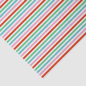 Stripe patroon | Moderne kleurrijke kerstkaf Tissuepapier (Detail)