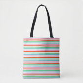 Stripe patroon | Moderne kleurrijke kerstkaf Tote Bag (Voorkant)