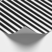 Stripe Pattern Black White, uniek Abstract stijlvo Cadeaupapier (Hoek)