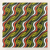 stripe pattern glazen onderzetter (Voorkant)