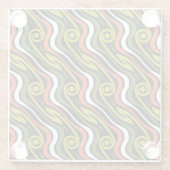 stripe pattern glazen onderzetter (Achterkant)