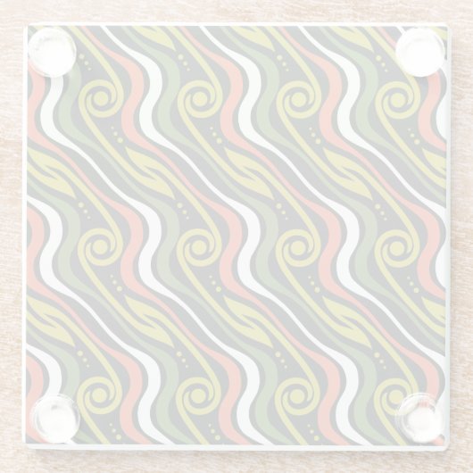 stripe pattern glazen onderzetter (Achterkant)