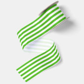 Stripe Pattern Kelly Green Satijnen Lint (Achterkant)