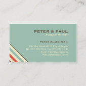 Stripe Pattern Professional Visitekaartje (Achterkant)