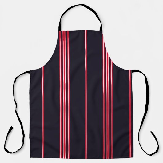 Stripe pattern with navy blue, white and red verti schort (Voorkant)