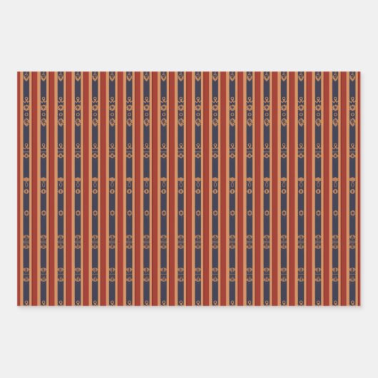  Stripe Patterns Kerst Inpakpapier Vel (Voorkant 3)