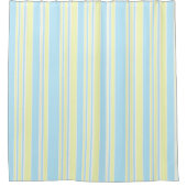 Stripe Print Shower Curtain Blue, geel wit Douchegordijn (Voorkant)