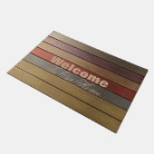 Stripe Print Welkom Deurmat (Schuin)