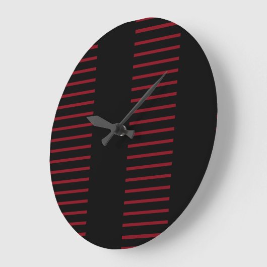 Stripe Red en Black Grote Klok (Hoek)