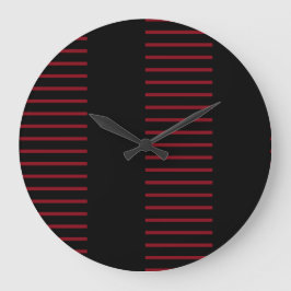 Stripe Red en Black Grote Klok