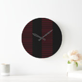 Stripe Red en Black Grote Klok (Huis)