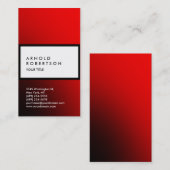 Stripe Red White Trendy Professional Visitekaartje (Voorkant / Achterkant)