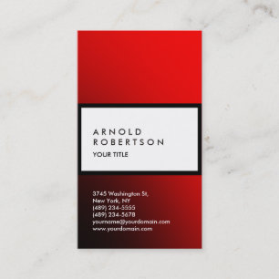 Stripe Red White Trendy Professional Visitekaartje