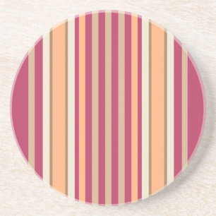 Stripe reeks — Roze & Tan-onderzetter Zandsteen Onderzetter