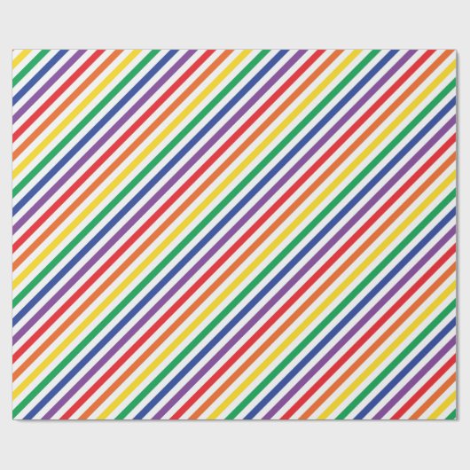 Stripe regenboog cadeaupapier (Vlak)