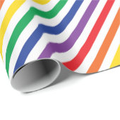 Stripe regenboog cadeaupapier (Rol Hoek)