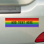 Stripe regenboog | Personaliseren Bumpersticker (Op auto)