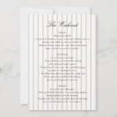 Stripe Sage Bachelorette Party Weekend Kaart (Achterkant)