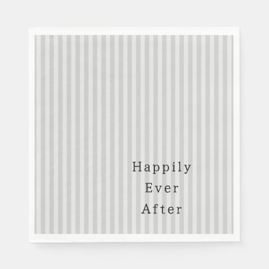 Stripe Shades van Grijs Bruiloft Servet (Voorkant)