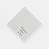 Stripe Shades van Grijs Bruiloft Servet (Hoek)