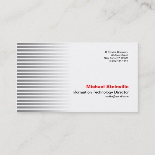 Stripe Silver Visitekaartje (Voorkant)