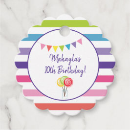Stripe Snoep Land Lollipop Verjaardagsfeest Bedankjes Labels