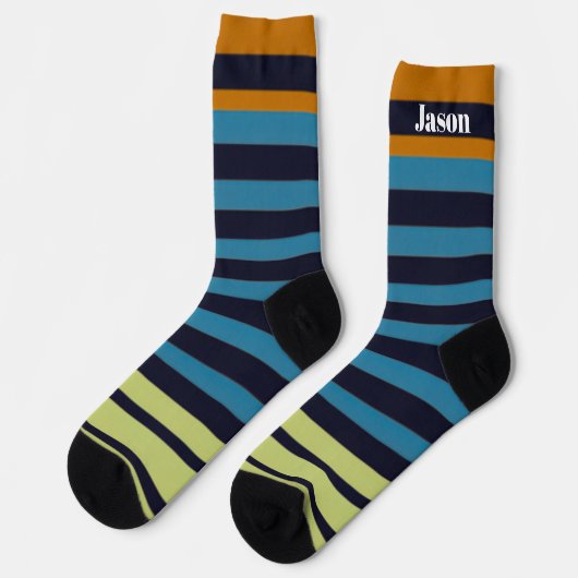 Stripe Socks for Dad Crew Socks Sokken (Links)