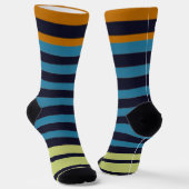 Stripe Socks for Dad Crew Socks Sokken (Gebogen)