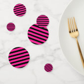 Stripe strips voor hot-roze en zwarte Mode Confetti (Groep)