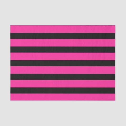 Stripe strips voor hot-roze en zwarte Mode Tissuepapier (Voorkant)