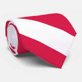 Stripe Stropdas II van de Rode en Witte Universite (Opgerold)