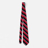 Stripe Stropdas van Black Grey en Red University (Achterkant)