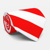 Stripe Stropdas van de Rode en Witte Universiteit (Opgerold)