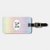 Stripe Travel Bag Label Sjabloon Bagagelabel (Voorkant horizontaal)