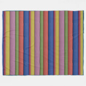 Stripe Unieke kleuren Groen Blauw Roze Geel Fleece Deken (Voorkant (Horizontaal))