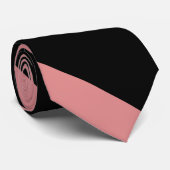Stripe universiteit van Black and Pink Broad Stropdas (Opgerold)