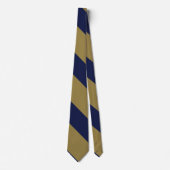 Stripe universiteit van Navy and Gold Broad Stropdas (Voorkant)