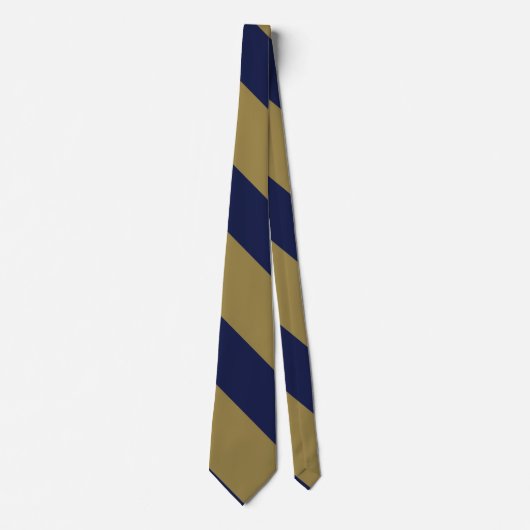 Stripe universiteit van Navy and Gold Broad Stropdas (Voorkant)