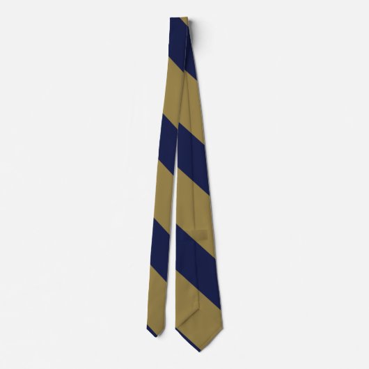 Stripe universiteit van Navy and Gold Broad Stropdas (Achterkant)