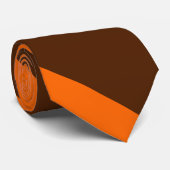 Stripe van de Oranje Brede Universiteit van Bruin Stropdas (Opgerold)